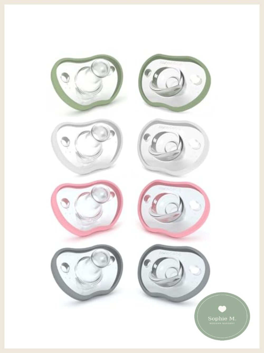 Silicone Orthodontic Pacifiers 8pk - Breastfeeding Newborn Soothing